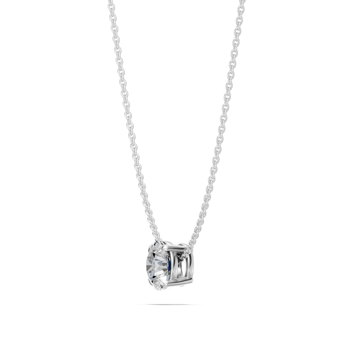14k Round Muse Diamond Necklace