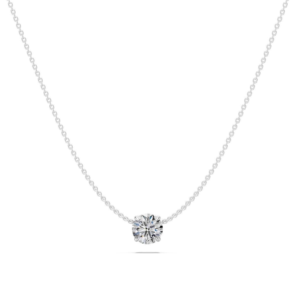 14k Round Muse Diamond Necklace