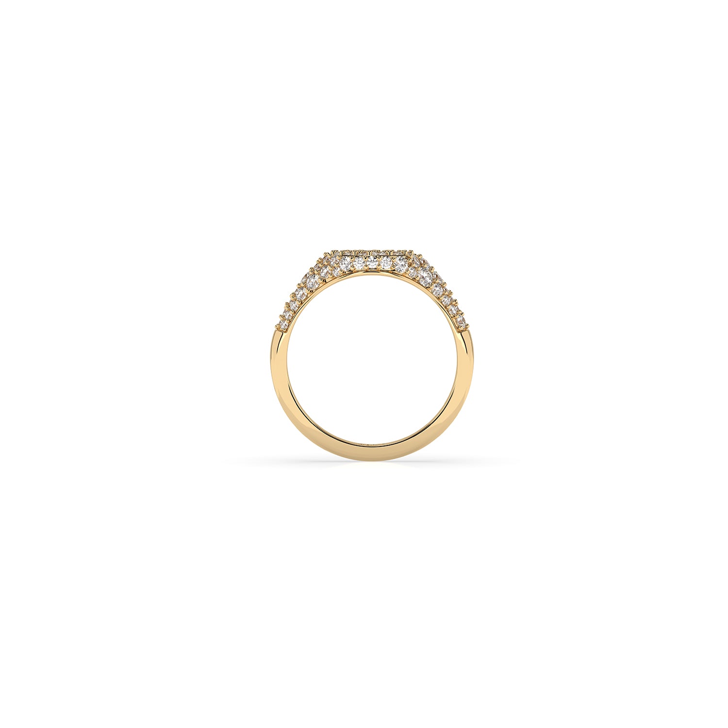 14k Diamond Pave Signet Ring – RG