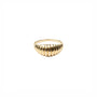 14k Gold Ribbed Dome Ring