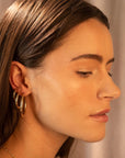 Classic gold hoop earrings with a polished finish