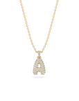 14k Diamond Bubble Letter Necklace