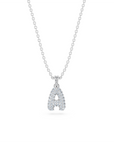 14k Diamond Bubble Letter Necklace