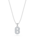 14k Diamond Bubble Letter Necklace