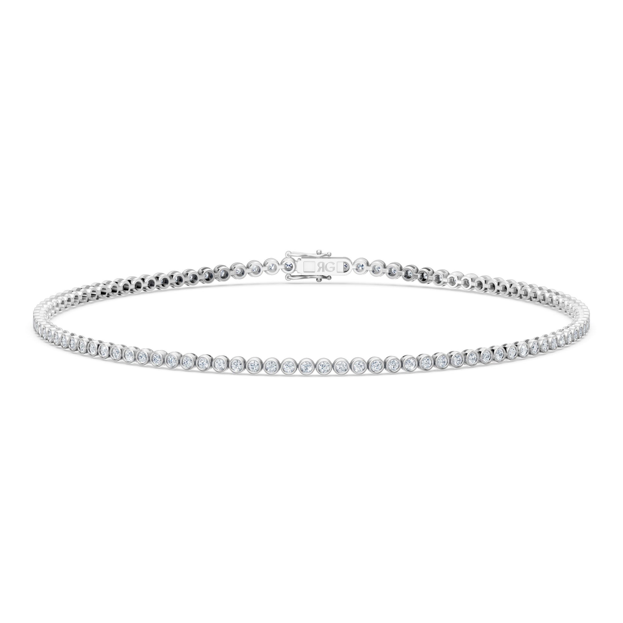 14K Micro Bezel Tennis Bracelet | 1 Carat