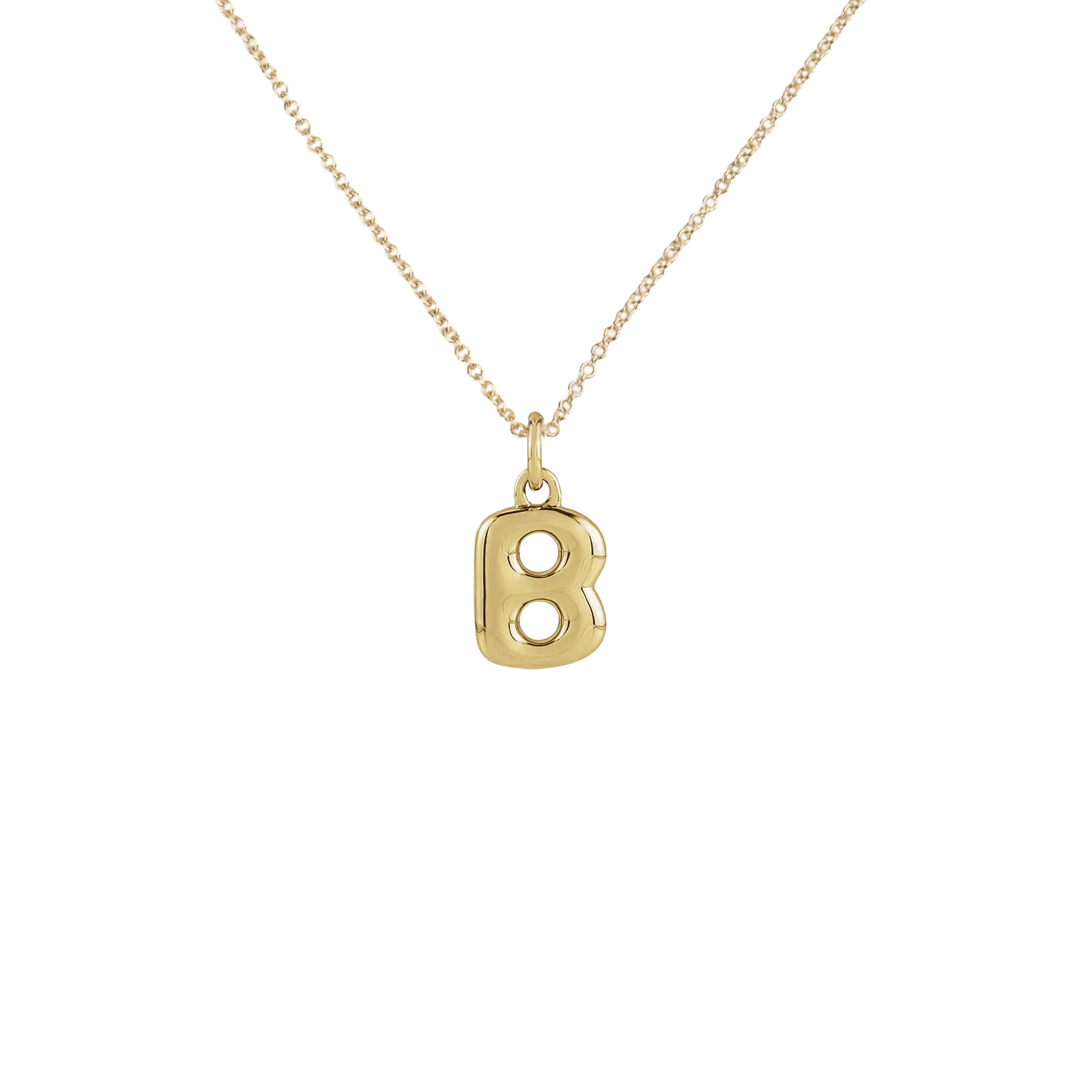 14k Bubble Letter Necklace