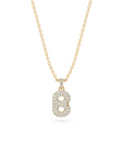 14k Diamond Bubble Letter Necklace