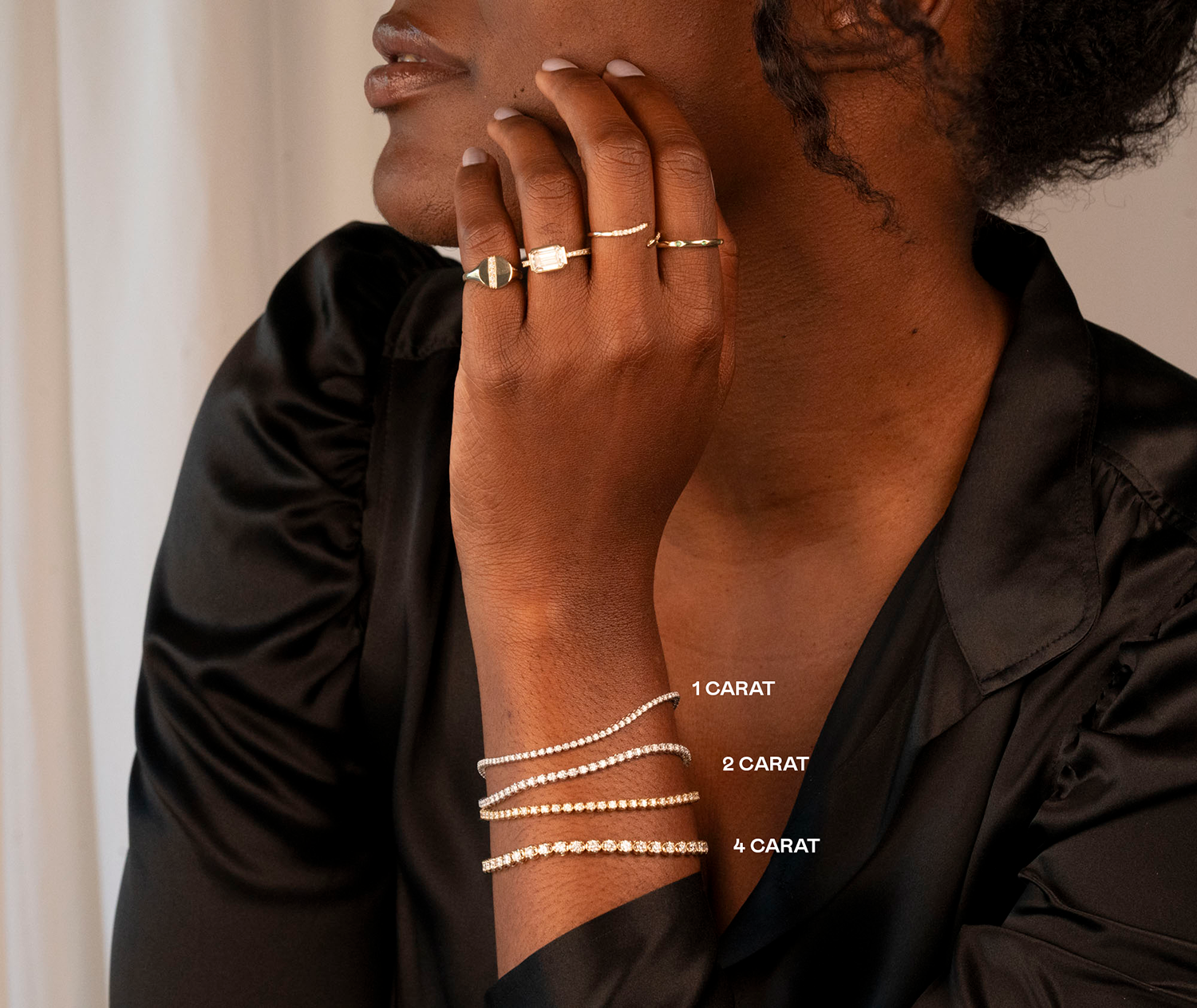 14K Cupcake Tennis Bracelet | 1 Carat