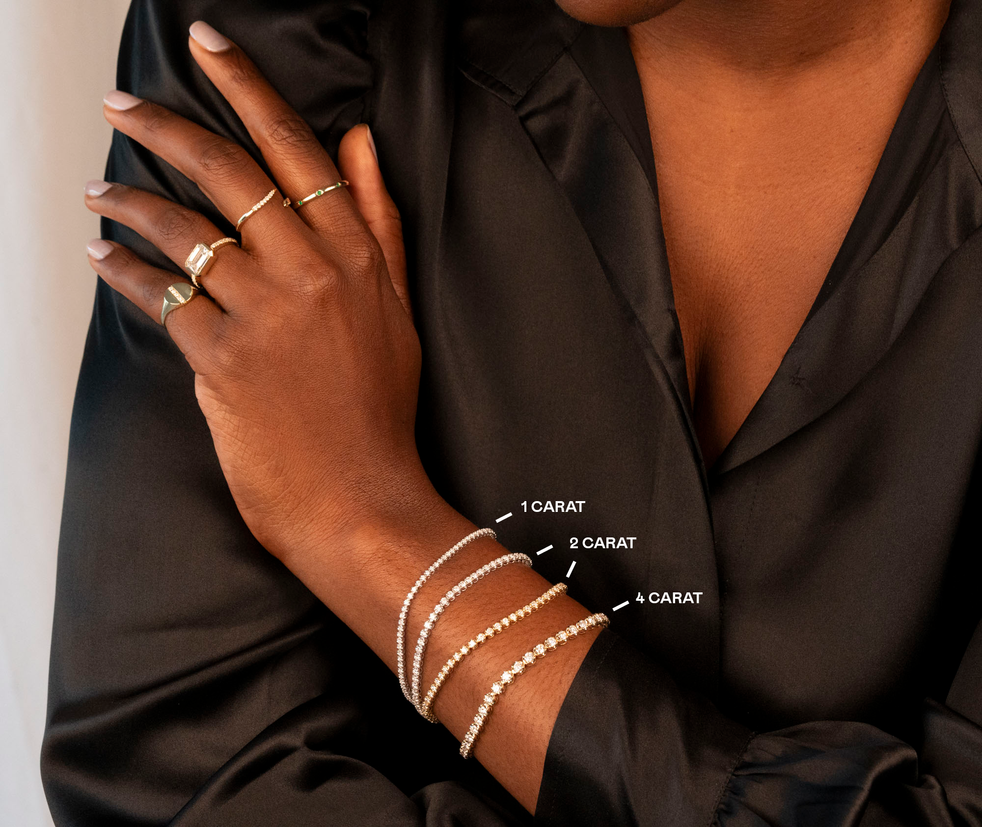 14K Cupcake Tennis Bracelet | 1 Carat