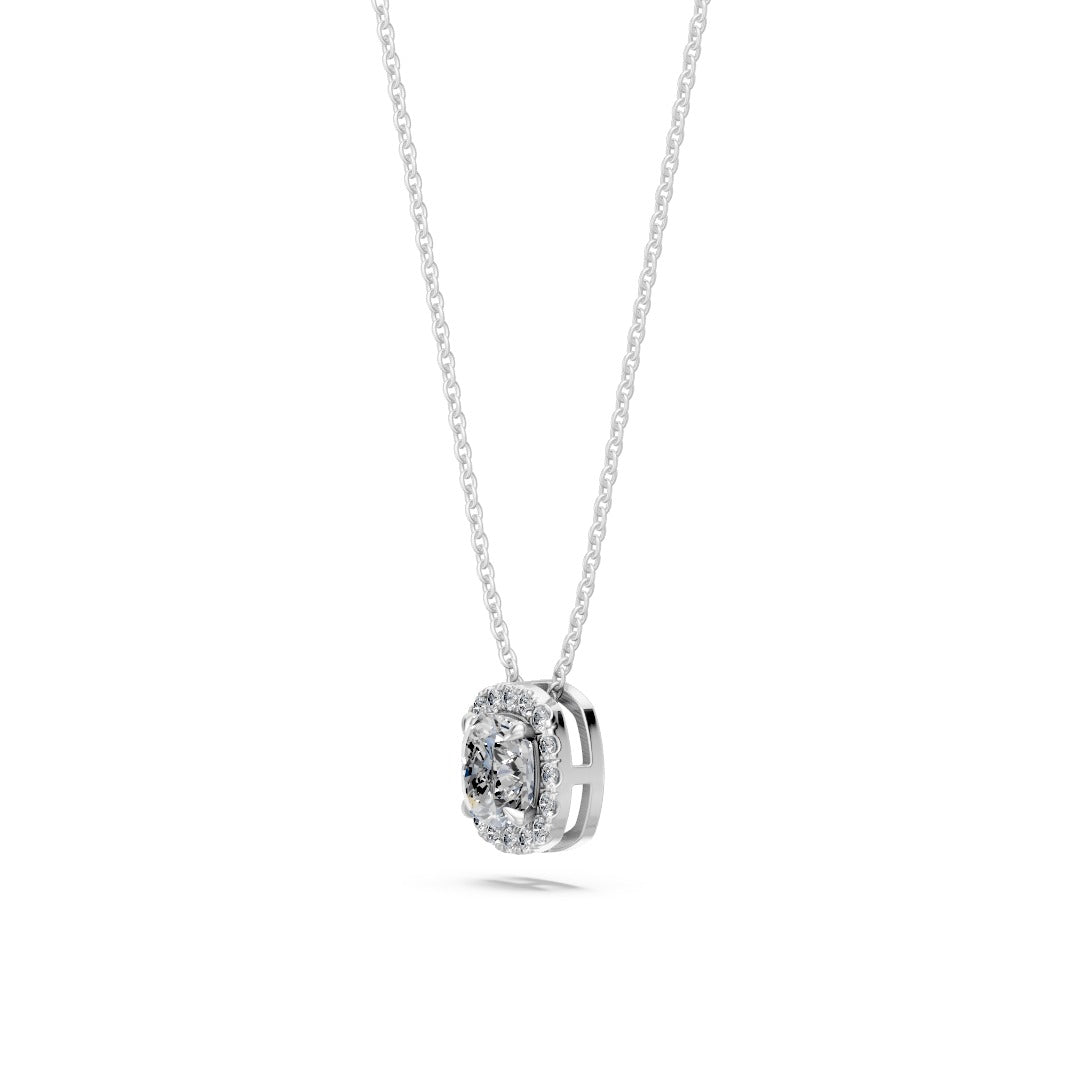 14k Cushion Embrace Diamond Necklace