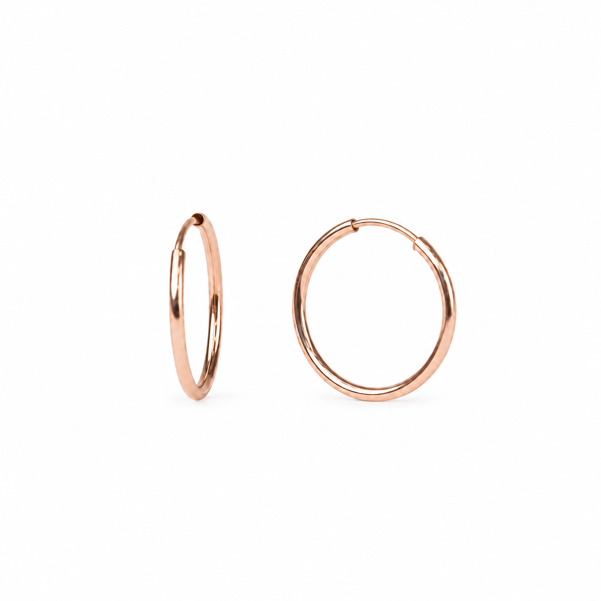 Rose Gold Endless Hoops