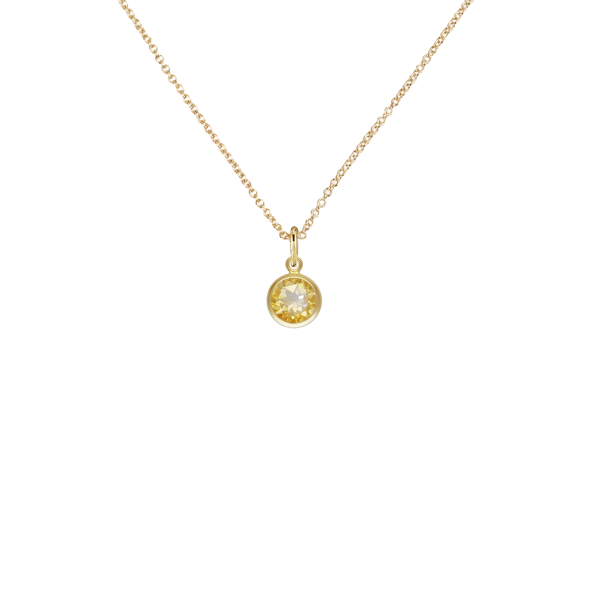 Gold Filled Crystal Charm Birthstone Necklace