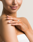 14k Cushion Cut Solitaire Ring | Hidden Halo