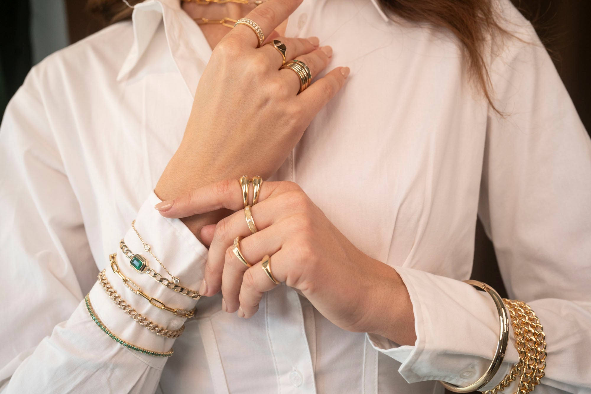 14k Emerald Neptune Bracelet