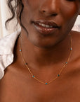 Gold Filled Crystal Satellite Necklace