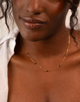 Gold Filled Crystal Satellite Necklace