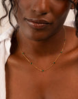 Gold Filled Crystal Satellite Necklace