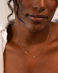 Gold Filled Crystal Satellite Necklace
