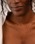 Gold Filled Crystal Satellite Necklace