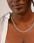Silver Cuban Necklace