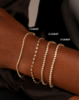 14K Micro Bezel Tennis Bracelet | 1 Carat