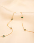 Gold Filled Crystal Satellite Necklace