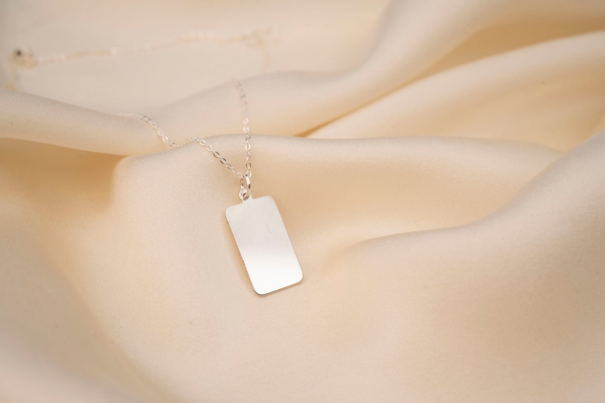 Initial Rectangle Necklace