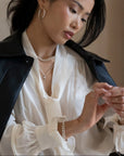 Silver Bubble Letter Necklace