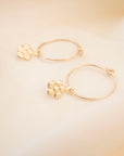 Gold Filled Dainty Flower Hoops