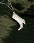 Silver Cowboy Boot Necklace