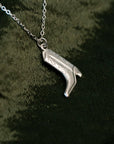 Silver Cowboy Boot Necklace