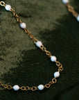 Gold Filled White Enamel Bracelet