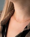 Gold Filled Shiny Oval Necklace