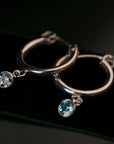 Crystal Clasp Hoops