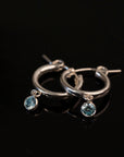 Crystal Clasp Hoops