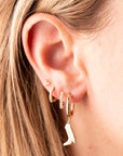 Gold Cowboy Boot Clasp Hoops
