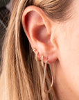 Silver Flat Tear Drop Hoops