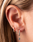 Crystal Clasp Hoops