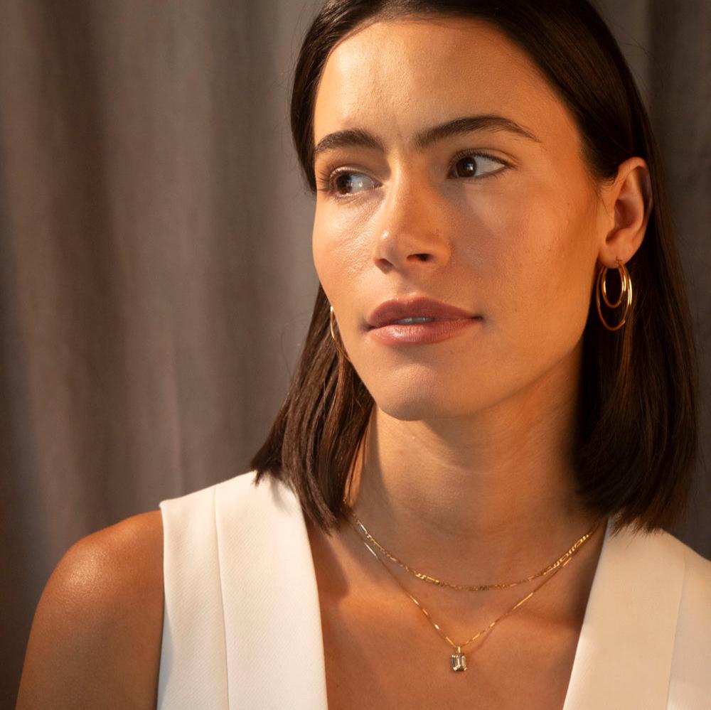 Gold Filled Double Clasp Hoops