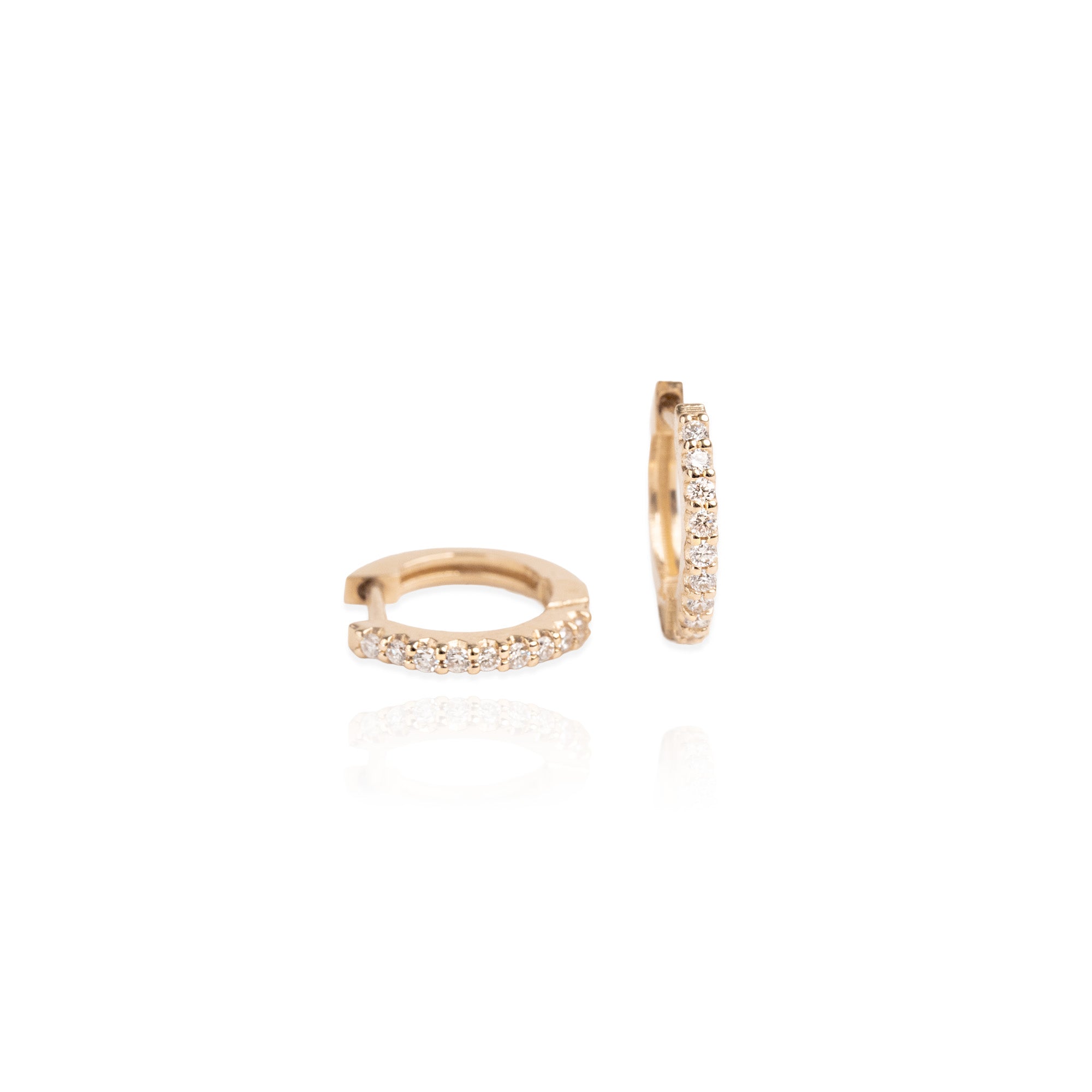 14k Diamond Huggies | .18 CTW