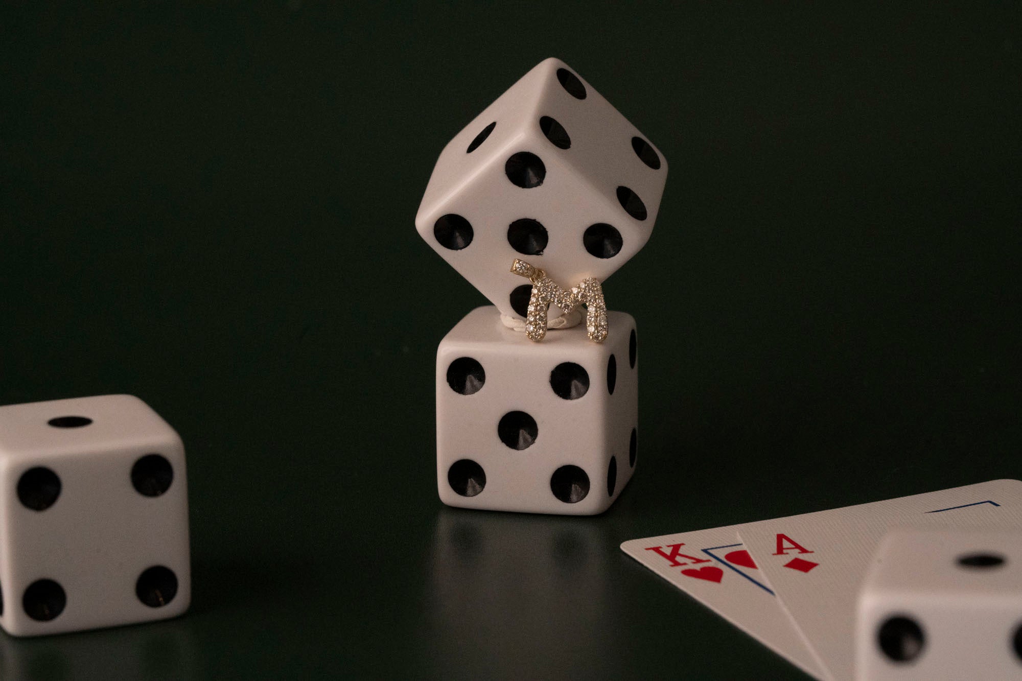 14k Diamond Bubble Letter Necklace