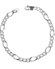 Silver Thick Figaro Bracelet
