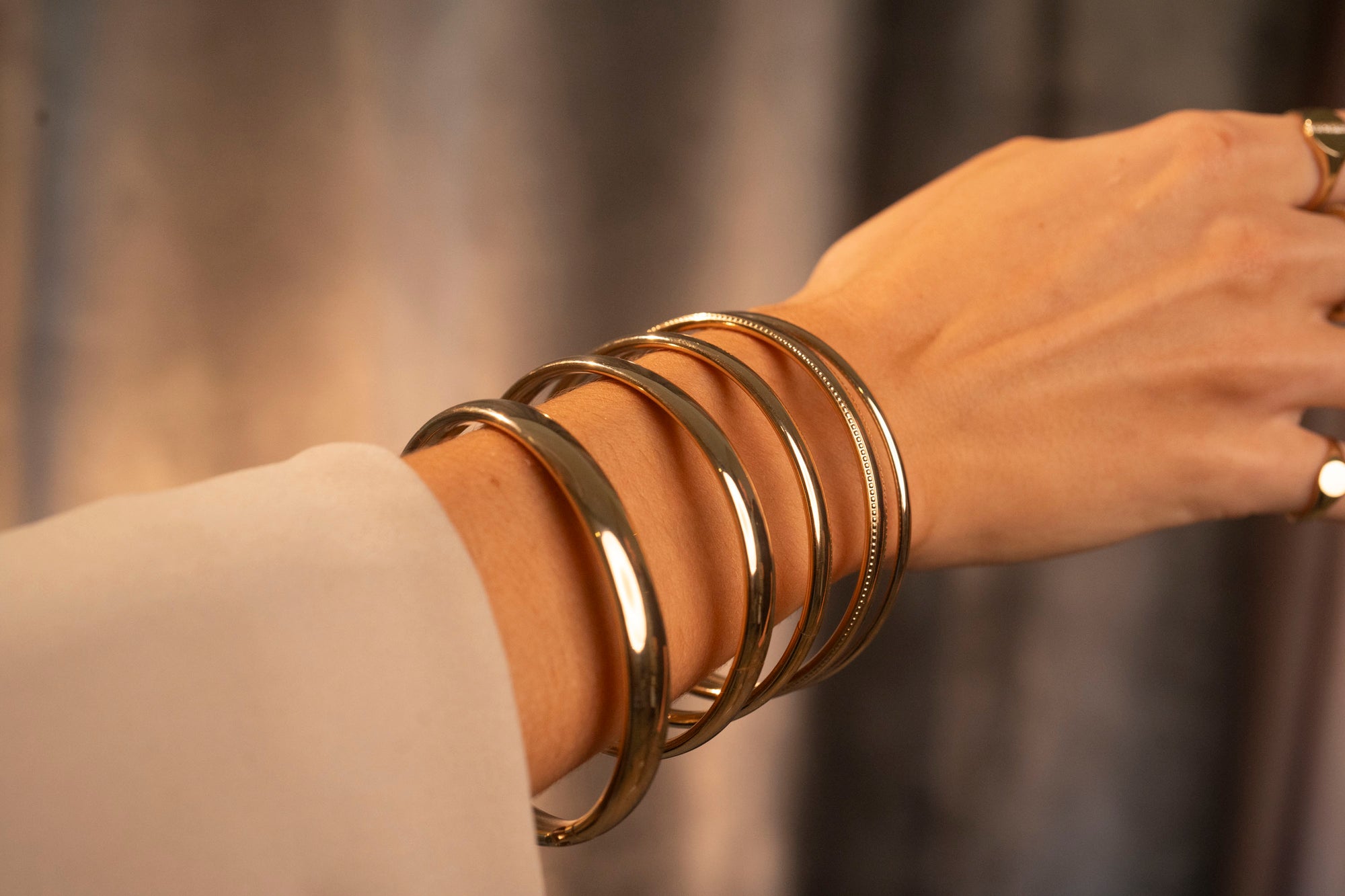 Gold Filled Malia Bangle | 6mm