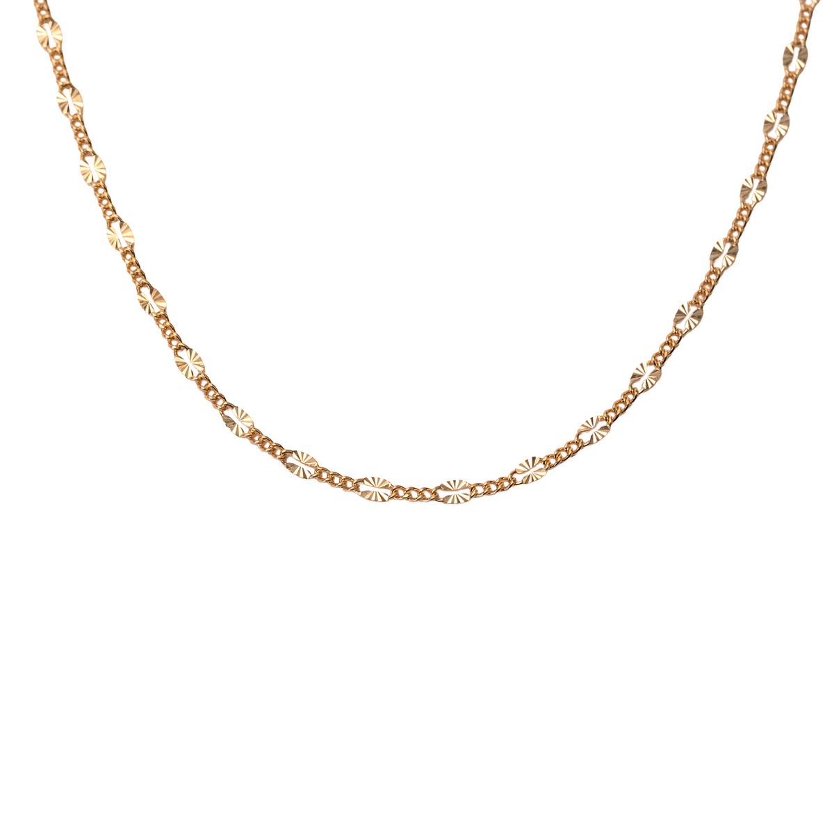 Starburst Curb Link Necklace