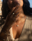 14k Large Diamond Puffy Heart Necklace