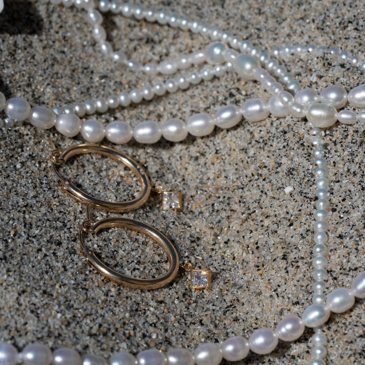 Goddess Crystal Clasp Hoops