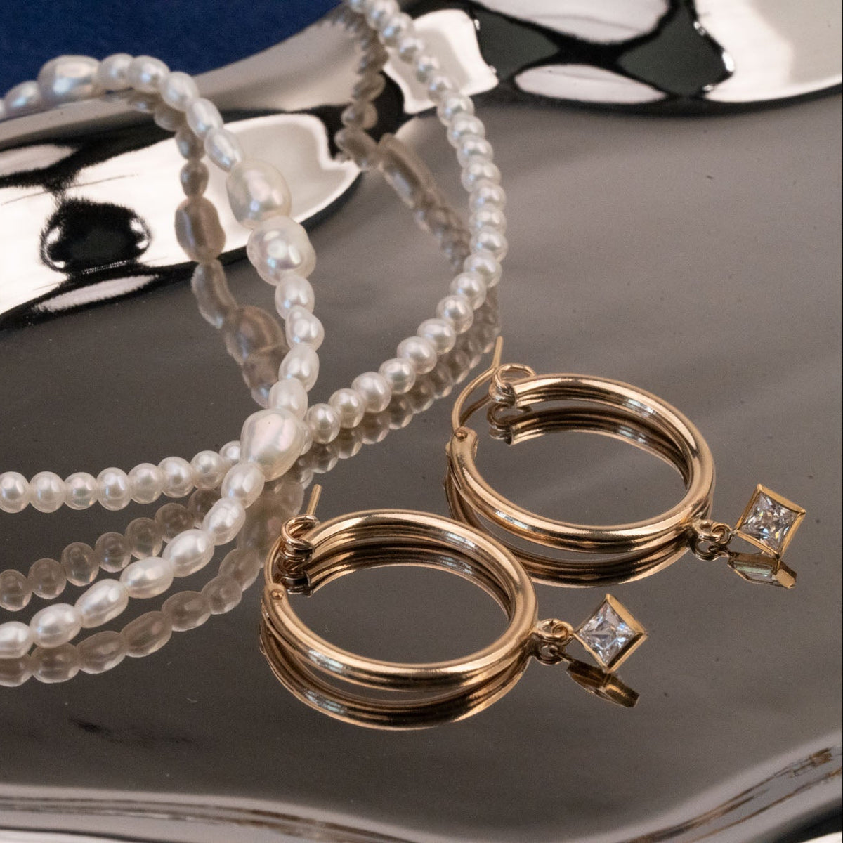 Goddess Crystal Clasp Hoops