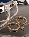 Goddess Crystal Clasp Hoops