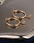 Goddess Crystal Clasp Hoops