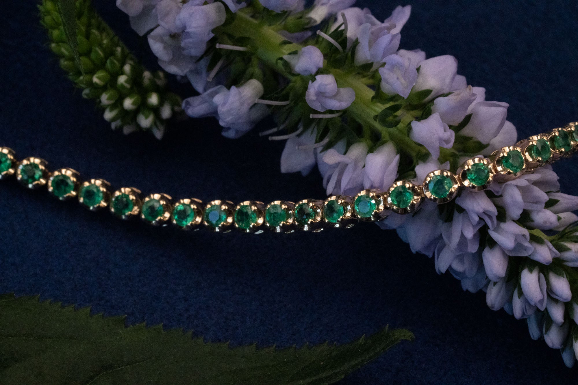 14K Emerald Cupcake Tennis Bracelet | 2 CTW